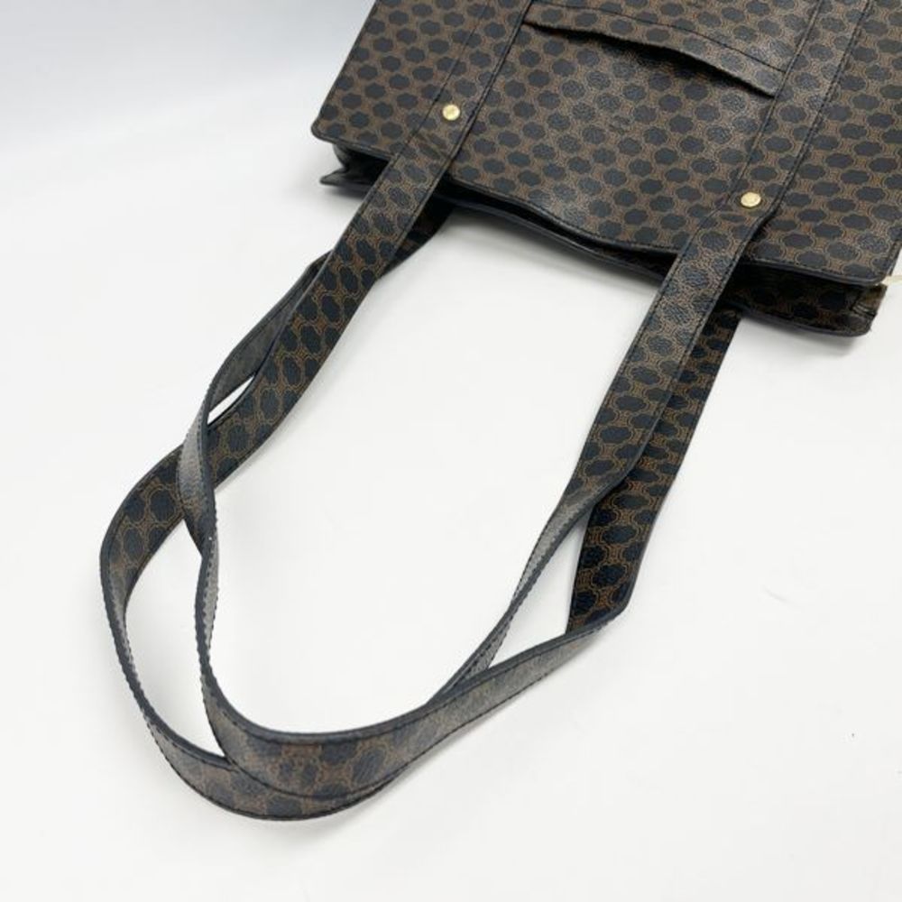 Celine Macadam Logo All Over Pattern Bag Black Br… - image 5